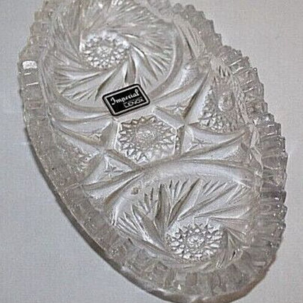 Vintage Lenox Handcrafted Imperial Crystal Trinket Dish.